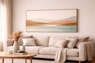 Kunst in woonkamer